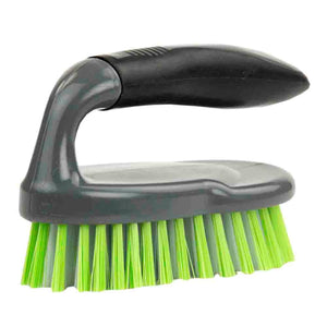 Home Basics Brilliant Scrubbing Brush with Handle, Grey/Lime $3.00 EACH, CASE PACK OF 12