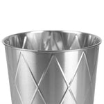 Load image into Gallery viewer, Home Basics Diamond Open Top 8 Lt Stainless Steel Waste Bin, (9.5&quot; x 10.25&quot;), Silver $6.00 EACH, CASE PACK OF 12
