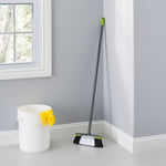 Load image into Gallery viewer, Home Basics Brilliant Plastic Broom, Grey/Lime $5.00 EACH, CASE PACK OF 12
