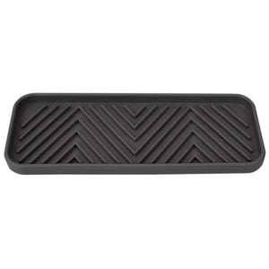 Home Basics Ridged Plastic Non-Skid Sponge Mat, Grey $1.50 EACH, CASE PACK OF 48