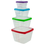 Load image into Gallery viewer, Home Basics 8 Piece Nesting Plastic Food Storage Container Set with Multi-Color Snap-On Lids $5 EACH, CASE PACK OF 12
