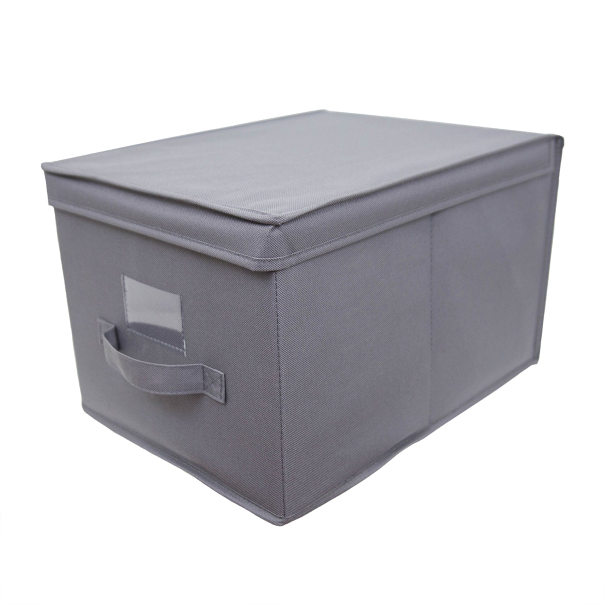 Home Basics 600D Polyester Large Storage Box, Grey $5.00 EACH, CASE PACK OF 12