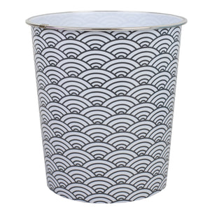 Home Basics Chevron 5 Liter Open Top Compact Decorative Round Waste Bin - Assorted Colors