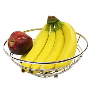 Home Basics Chrome Plated Steel Flat Wire Fruit Bowl $6.00 EACH, CASE PACK OF 12