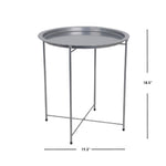 Load image into Gallery viewer, Home Basics Foldable Round Multi-Purpose Side Accent Metal Table, Silver $15.00 EACH, CASE PACK OF 6
