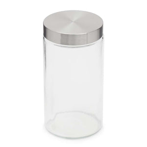 Home Basics Large 54 oz. Round Glass Canister with Air-Tight Stainless Steel Twist Top Lid, Clear $3.50 EACH, CASE PACK OF 12