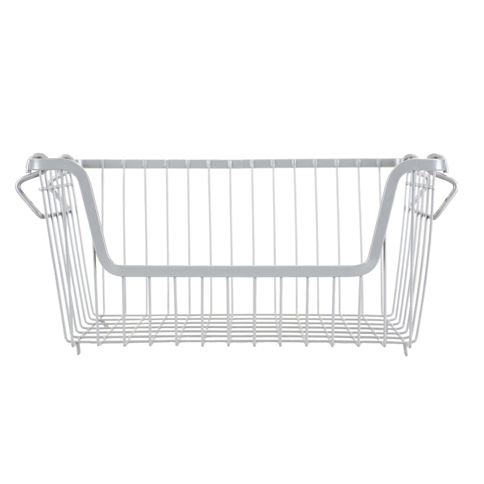 Home Basics Small Powder Coated Steel Wire Storage Basket, Grey $6.00 EACH, CASE PACK OF 12