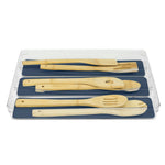 Load image into Gallery viewer, Michael Graves Design X-Large 3 Compartment Rubber Lined Plastic Cutlery Tray, Indigo $10.00 EACH, CASE PACK OF 12
