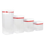 Load image into Gallery viewer, Home Basics 4 Piece Twist N’ Lock Square Canister Set $25.00 EACH, CASE PACK OF 6
