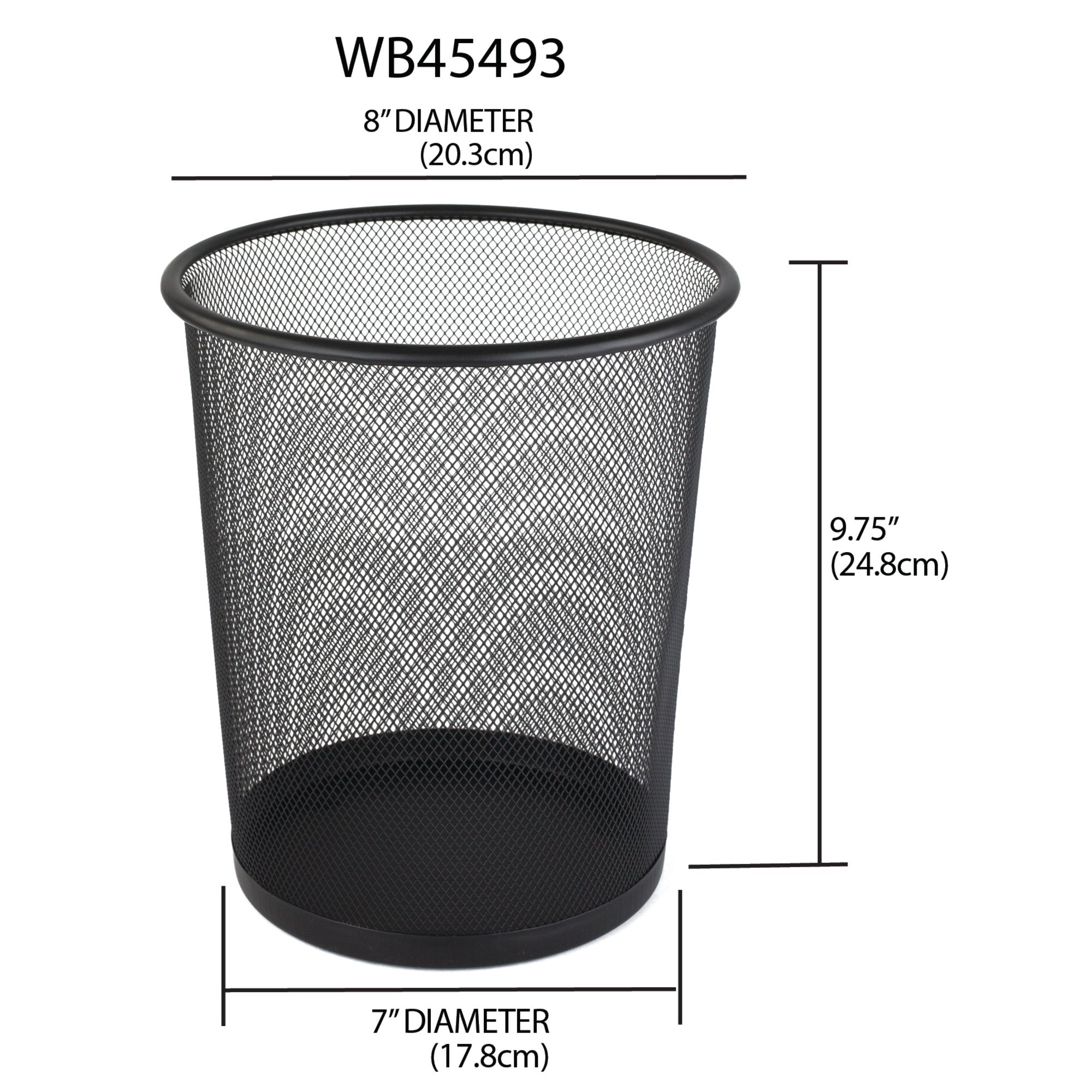 Home Basics 6 Liter Mesh Steel Waste Basket - Assorted Colors