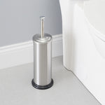Load image into Gallery viewer, Home Basics Brushed Metal Toilet Brush with Holder $5.00 EACH, CASE PACK OF 12

