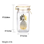 Load image into Gallery viewer, Home Basics Pineapple Sunshine 71 oz. Glass Canister $4 EACH, CASE PACK OF 12
