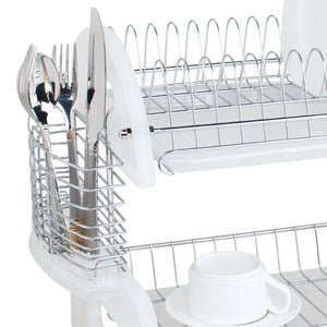 Home Basics 2 Tier Plastic Dish Drainer, White $25.00 EACH, CASE PACK OF 6