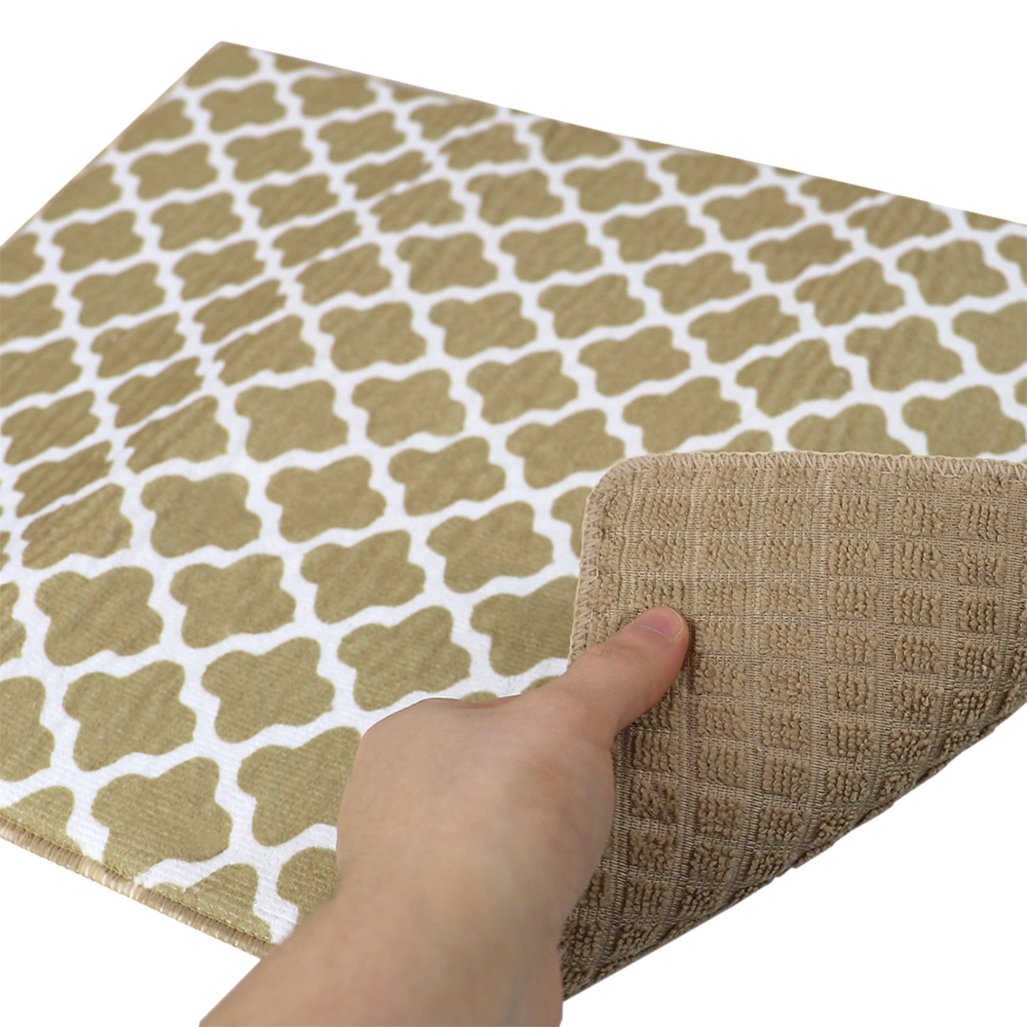 Home Basics Machine Washable Highly Absorbent Quick Drying Lattice  Microfiber Drying Mat - Assorted Colors