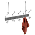 Load image into Gallery viewer, Home Basics Basket Weave 5 Hook Hanging Rack, Silver $6.00 EACH, CASE PACK OF 6
