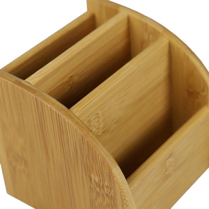 Home Basics 3 Compartment Bamboo Charging Station, Natural $6.00 EACH, CASE PACK OF 12