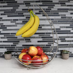 Load image into Gallery viewer, Home Basics Simplicity Open Steel Wire Fruit Bowl with Detachable Banana Hanger $10.00 EACH, CASE PACK OF 6
