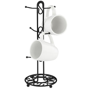 Home Basics Scroll Collection Steel Mug Tree, Black $5.00 EACH, CASE PACK OF 12