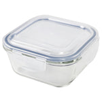 Load image into Gallery viewer, Michael Graves Design 27 Ounce High Borosilicate Glass Square Food Storage Container with Indigo Rubber Seal $5.00 EACH, CASE PACK OF 12
