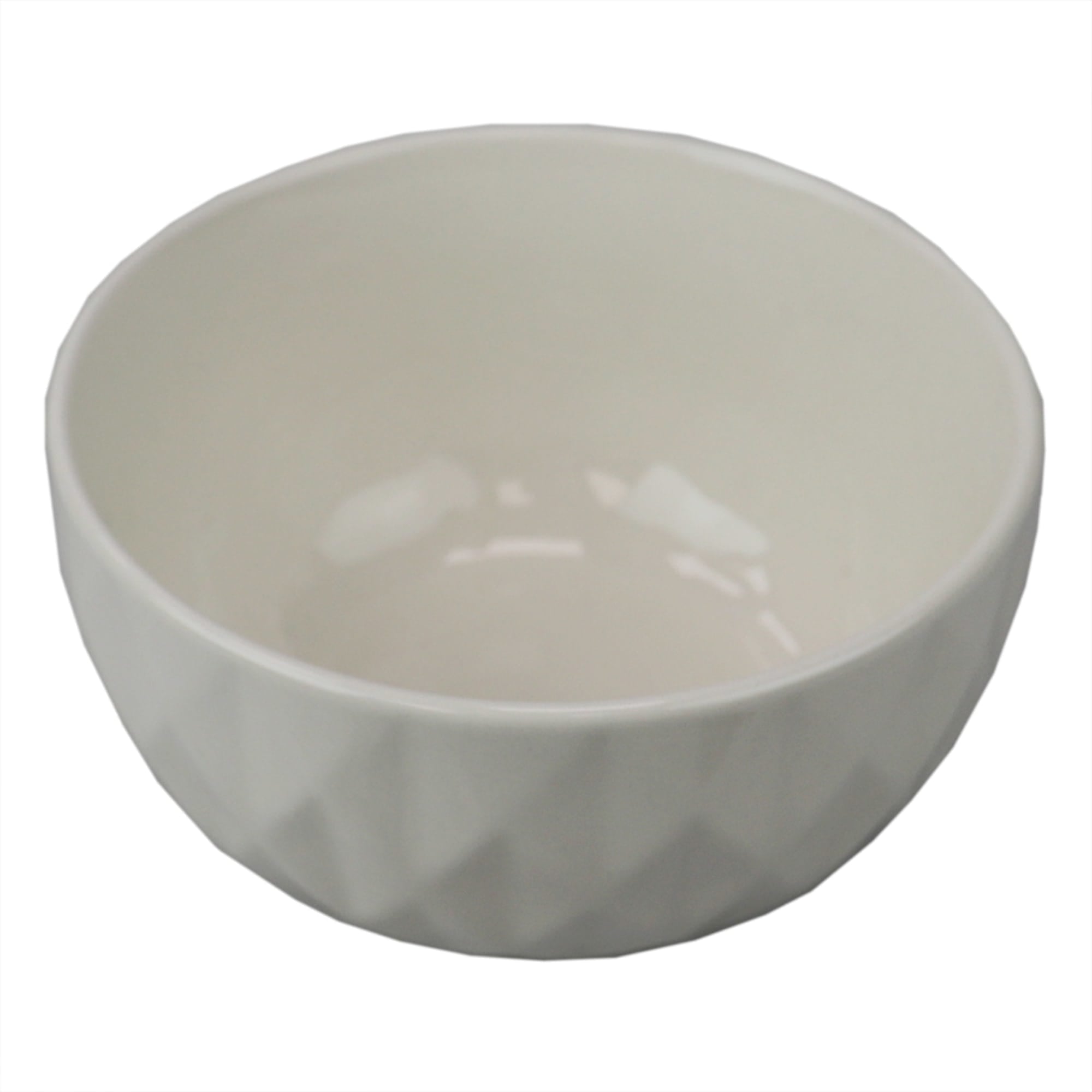 Home Basics Embossed Circle  7" Ceramic Bowl, White $2.00 EACH, CASE PACK OF 24