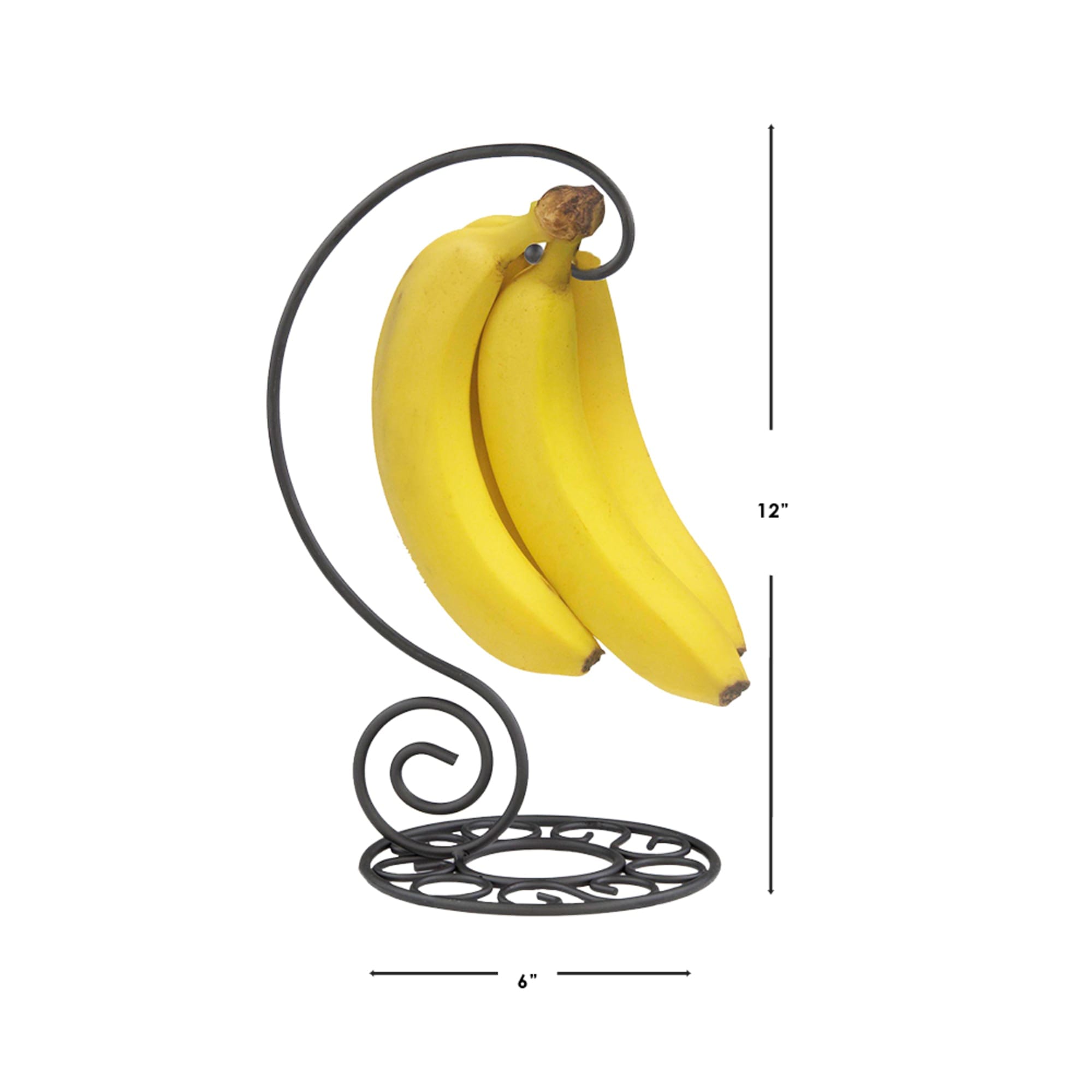 Home Basics Scroll Collection Steel Banana Tree, Black $5.00 EACH, CASE PACK OF 12