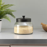 Load image into Gallery viewer, Home Basics Artisan 1.5 Lt Glass Jar with Black Top $3.00 EACH, CASE PACK OF 4
