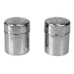 Load image into Gallery viewer, Home Basics 5 oz. Stainless Steel Salt and Pepper Set with Perforated Labeled Sifter Top, (Set of 2), Silver $3 EACH, CASE PACK OF 24
