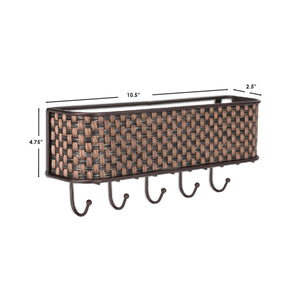 Home Basics Wall Mount  Basket Weave Letter Rack Organizer, Bronze $5.00 EACH, CASE PACK OF 12