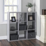 Load image into Gallery viewer, Home Basics 9 Open Cube Organizing Storage Shelf, Grey $125.00 EACH, CASE PACK OF 1
