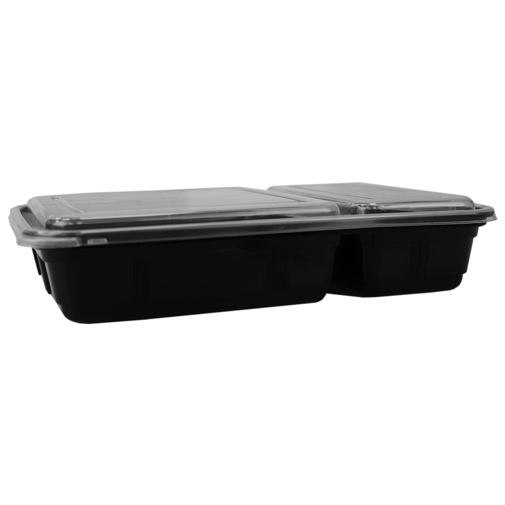 Home Basic 10 Piece 2 Compartment BPA-Free Plastic Meal Prep Containers, Black $3.00 EACH, CASE PACK OF 12