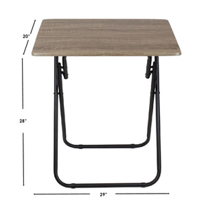 Home Basics Jumbo Multi-Purpose Foldable Table, Rustic $25.00 EACH, CASE PACK OF 4