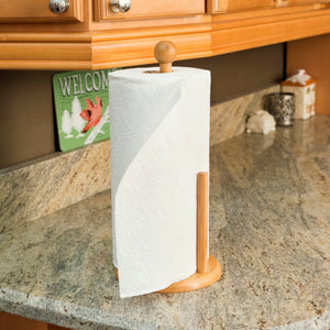 Home Basics  Easy Tear Bamboo Paper Towel Holder, Natural $6.00 EACH, CASE PACK OF 12