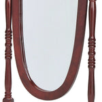 Load image into Gallery viewer, Home Basics Freestanding Oval Mirror, Mahogany  $60.00 EACH, CASE PACK OF 1
