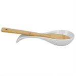 Load image into Gallery viewer, Home Basics Ceramic Spoon Rest, White $4.00 EACH, CASE PACK OF 12
