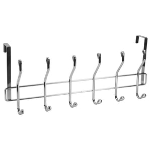 Home Basics Chrome Plated Steel Over the Door 6 Double Hook Hanging Rack $9.00 EACH, CASE PACK OF 12