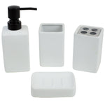Load image into Gallery viewer, Home Basics Loft 4 Piece Ceramic Bath Accessory Set, White $12.00 EACH, CASE PACK OF 6
