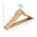 Load image into Gallery viewer, Home Basics Non-Slip Wood Hanger, (Pack of 5), Natural $5.00 EACH, CASE PACK OF 12
