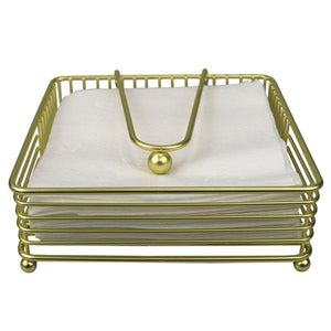 Home Basics Halo Steel Napkin Holder with Weighted Pivoted Arm, Gold $6.50 EACH, CASE PACK OF 12