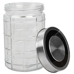 Load image into Gallery viewer, Home Basics Chex Collection 37 oz. Medium Glass Canister $2.50 EACH, CASE PACK OF 12
