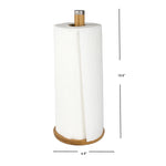Load image into Gallery viewer, Home Basics Bamboo Paper Towel Holder with Stainless Steel Finial $4.00 EACH, CASE PACK OF 12
