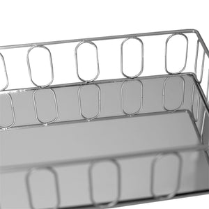 Home Basics Unity Mirrored Vanity Tray, Silver $10 EACH, CASE PACK OF 6