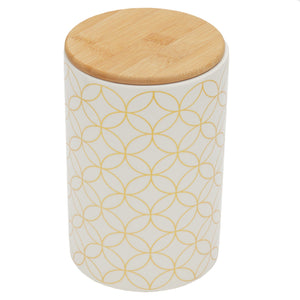 Home Basics Vescia Large Ceramic Canister with Bamboo Top $7.00 EACH, CASE PACK OF 12