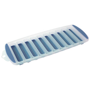 Home Basics Ultra-Slim Plastic Pop-Out Ice Cube Tray, (Pack of 2), Blue - Assorted Colors