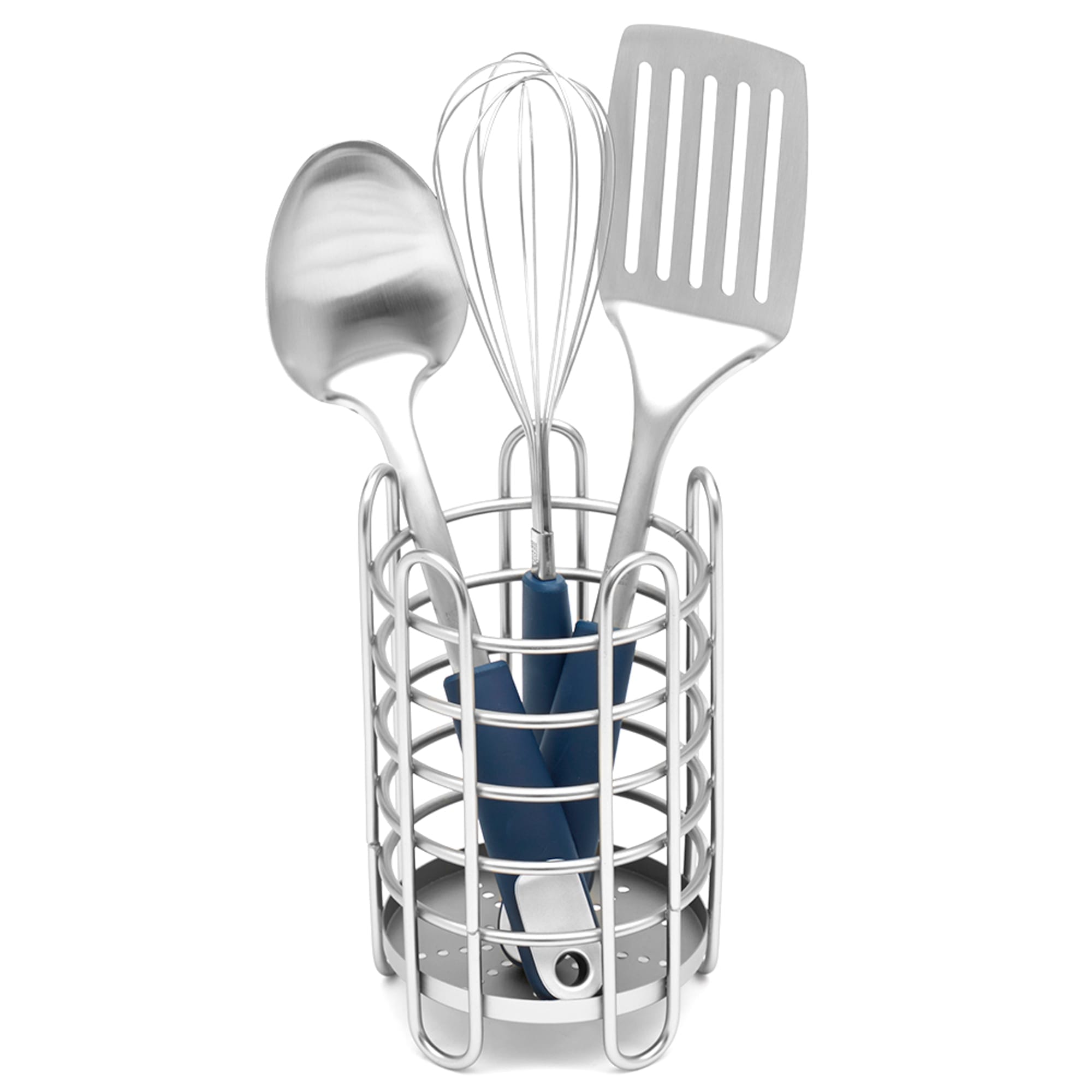 Michael Graves Design Simplicity Freestanding Steel Utensil Holder with Perforated Bottom, Satin Nickel $10.00 EACH, CASE PACK OF 6