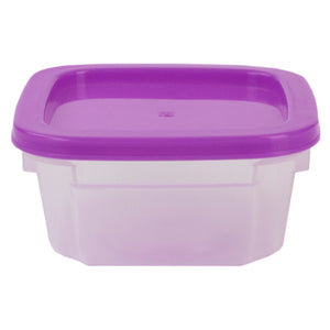 Home Basics 7-Piece Plastic Food Storage Container Set With Multi-Colored Lids $5.00 EACH, CASE PACK OF 12