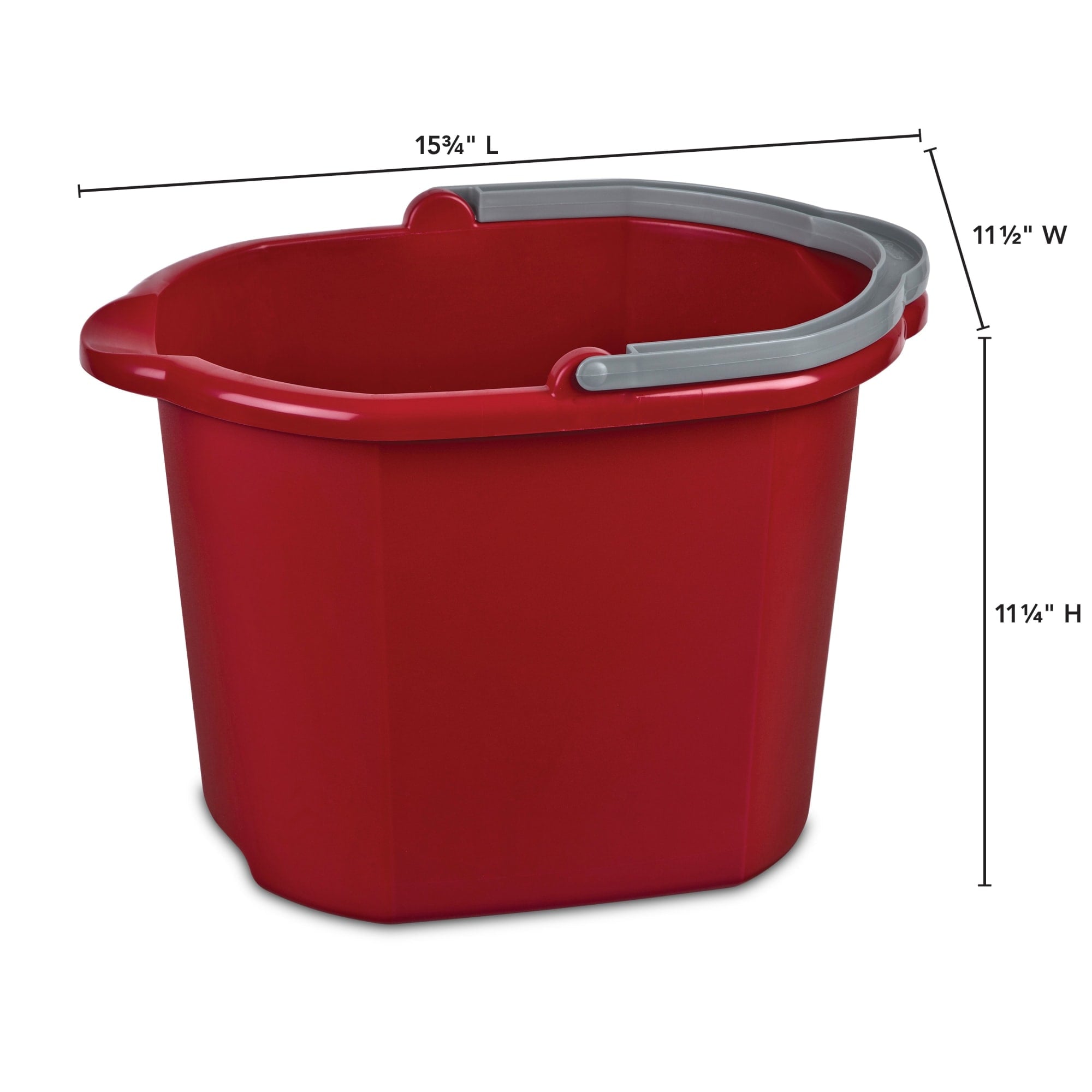 Sterilite 16 Quart / 15 Liter Dual Spout Pail Red $7.50 EACH, CASE PACK OF 6