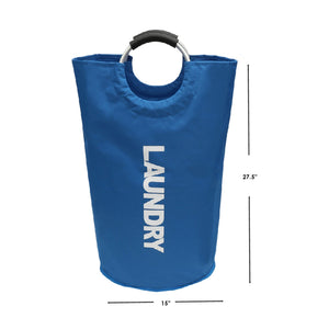 Home Basics Laundry Bag with Soft Grip Handle, Blue $12.00 EACH, CASE PACK OF 12