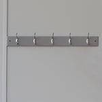 Load image into Gallery viewer, Home Basics 5 Double Hook Wall Mounted Hanging Rack, Grey $12.00 EACH, CASE PACK OF 12
