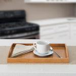 Load image into Gallery viewer, Home Basics Bamboo Serving Tray with Open Handles, Natural $8.00 EACH, CASE PACK OF 12
