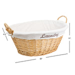 Load image into Gallery viewer, Home Basics Wicker Laundry Basket with Removeable Liner, Natural $10.00 EACH, CASE PACK OF 6
